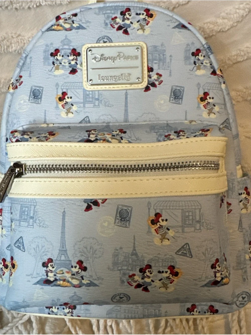 Disney Parks 2026 Epcot France Mickey Minnie Loungefly Mini Backpack NWT